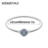 925 Silver Snake Chain Charm Bracelet DIY Gift Women Jewelry