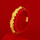 24K Yellow Money Pixiu Transfer Beads Bracelets for Women Baby