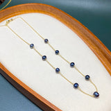 5-6mm Freshwater Pearl Necklace 14K Sweater Chain