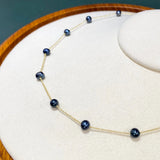 5-6mm Freshwater Pearl Necklace 14K Sweater Chain