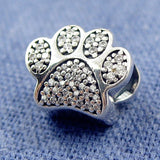 Bear's Paw Crystal Bead Charm for Bracelet Bangle DIY Jewelry