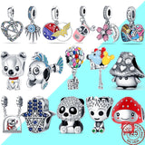 925 Silver Charm Amulet Bracelet DIY Jewelry Beads Pendant