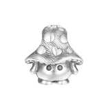 925 Silver Mushroom Charm for Bracelets DIY Silver Beads