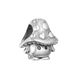 925 Silver Mushroom Charm for Bracelets DIY Silver Beads