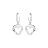 925 Silver Linked Sister Hearts Dangle Charm for Bracelets