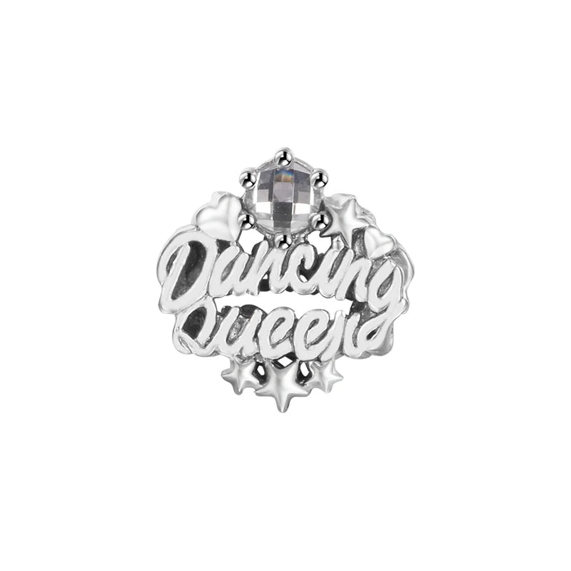 925 Silver Dancing Queen Charm for European Beaded Bracelets