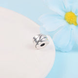 925 Silver Charms Polished Ribbons Clip Fits European Bracelets