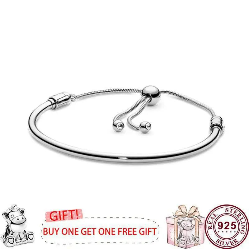 925 Silver Rose Bracelet European Charm Jewelry