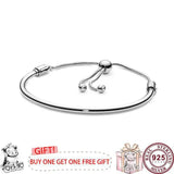 925 Silver Rose Bracelet European Charm Jewelry