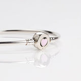 925 Silver Pan Bracelet Pink Heart Charm European Style Women Jewelry