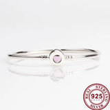 925 Silver Pan Bracelet Pink Heart Charm European Style Women Jewelry