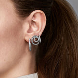 925 Silver Pan Earrings Crystal Love Earrings Wedding Gift Jewelry