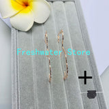925 Silver Stud Earrings Natural Pearls Unusual Touses Jewelry