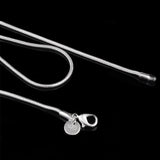 925 Solid Silver Snake Chain Necklace 16-24in for Women Men