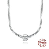 925 Snake Chain Necklace with Secure Clasp for Women