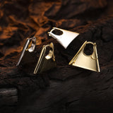 925 Silver Trapezium Hoop Earrings Wedding Party Jewelry Gift Female
