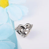 925 Silver Angel Wings & Mum Charm Bracelet Beads Mother's Gift