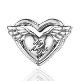 925 Silver Angel Wings & Mum Charm Bracelet Beads Mother's Gift