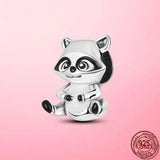 925 Silver Bear Charm Bead for Bracelet Elephant Dog Dangle Jewelry DIY Gift