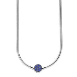 925 Silver Star Disc Necklace Butterfly Clasp