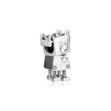 925 Sterling Silver Bead Bobby Bot Dog Charms for Bracelet Making