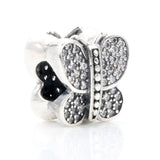 925 Silver Three Butterfly Beads Women Bracelet & Necklace Diy Jewelry