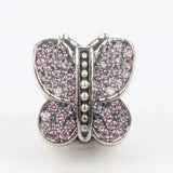 925 Silver Three Butterfly Beads Women Bracelet & Necklace Diy Jewelry