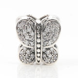 925 Silver Three Butterfly Beads Women Bracelet & Necklace Diy Jewelry