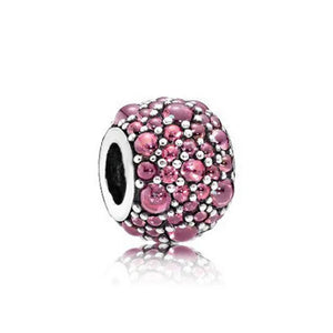 925 Silver Heart Crystal Bead for Bracelet & Necklace