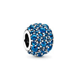 925 Silver Heart Crystal Bead for Bracelet & Necklace