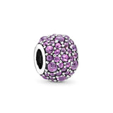 925 Silver Heart Crystal Bead for Bracelet & Necklace