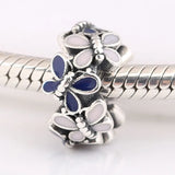 925 Sterling Silver Butterfly Spacer Beads for Bracelet DIY