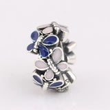 925 Sterling Silver Butterfly Spacer Beads for Bracelet DIY