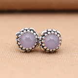 925 Silver December Stone Stud Earrings for Women