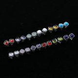 925 Silver December Stone Stud Earrings for Women