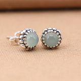 925 Silver December Stone Stud Earrings for Women