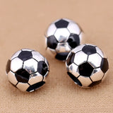 925 Silver Football Charm Bead for Bracelet