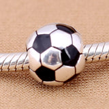 925 Silver Football Charm Bead for Bracelet