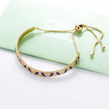 925 Silver Exotic Stones & Stripes Bangle Bracelet