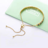 925 Silver Exotic Stones & Stripes Bangle Bracelet