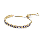 Sterling Silver Stone & Stripe Bangle Bracelet