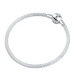 925 Silver Bracelet Star Clasp Snake Chain Rose DIY Charms Bracelet