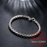 925 Silver Link Chain Bracelet Bangle Men Women Jewelry Gift