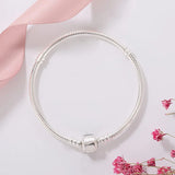 925 Silver Charm Chain Bracelet Party Wedding Jewelry 16-23cm