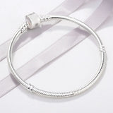 925 Silver Charm Chain Bracelet Party Wedding Jewelry 16-23cm