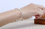925 Silver Charm Chain Bracelet Party Wedding Jewelry 16-23cm