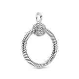 925 Silver O Letter Charm Pendant for Women Bracelet & Necklace