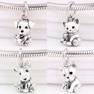 925 Silver French Bulldog Charm Puppy Pendant