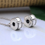 925 Silver Charm Insignia Crystal Safety Chain Bead for pan Bracelet Bangle
