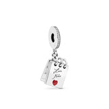 925 Silver Mother's Love Family Book Pendant for Bracelet & Necklace